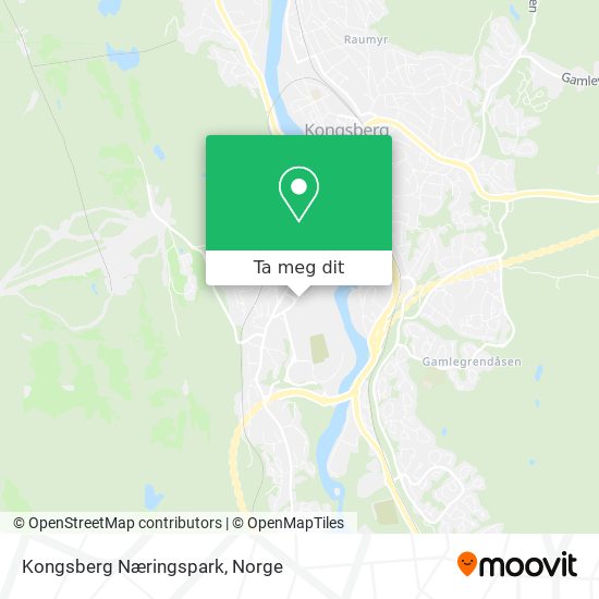 Kongsberg Næringspark kart