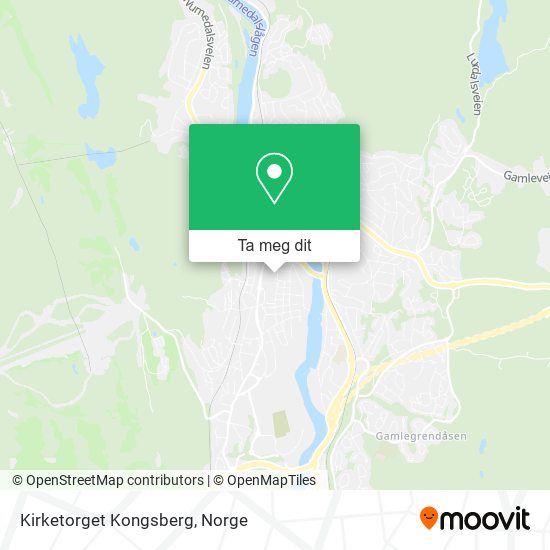 Kirketorget Kongsberg kart