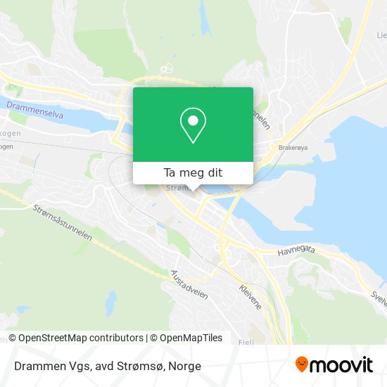 Drammen Vgs, avd Strømsø kart