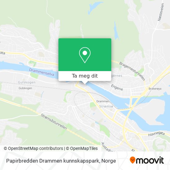 Papirbredden Drammen kunnskapspark kart