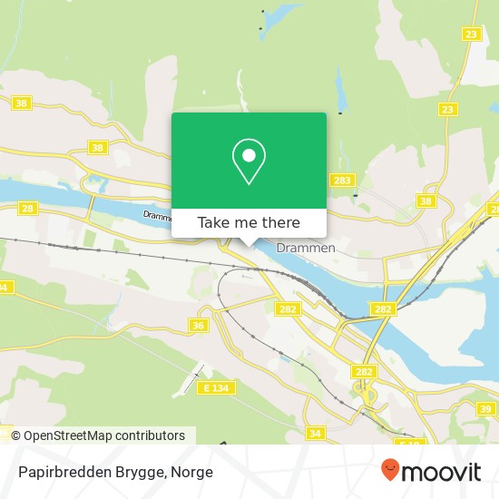 Papirbredden Brygge kart