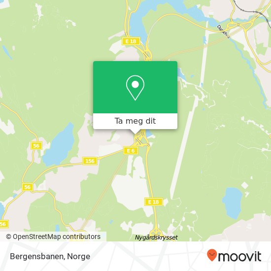 Bergensbanen kart