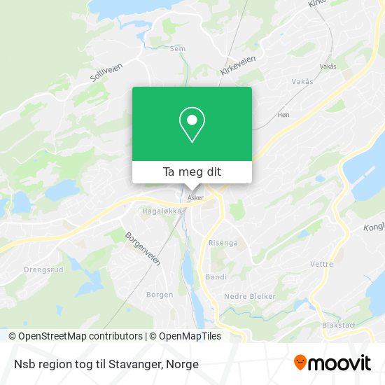 Nsb region tog til Stavanger kart