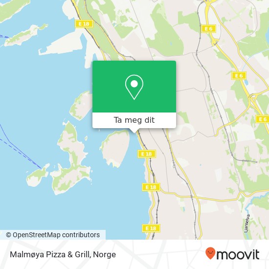 Malmøya Pizza & Grill kart