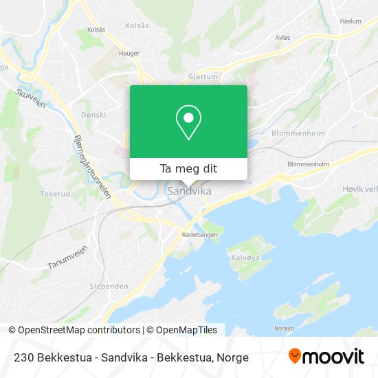 230 Bekkestua - Sandvika - Bekkestua kart