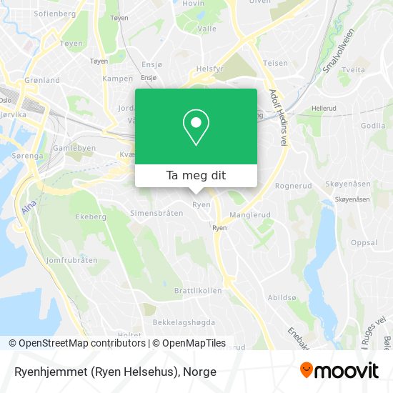 Ryenhjemmet (Ryen Helsehus) kart