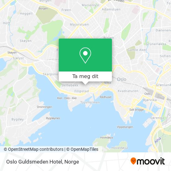Oslo Guldsmeden Hotel kart