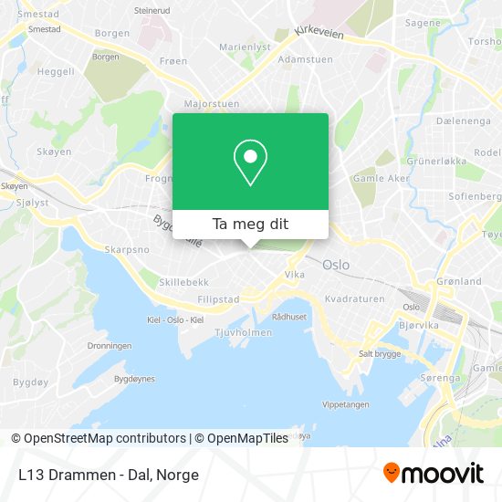 L13 Drammen - Dal kart