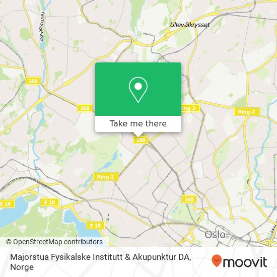 Majorstua Fysikalske Institutt & Akupunktur DA kart