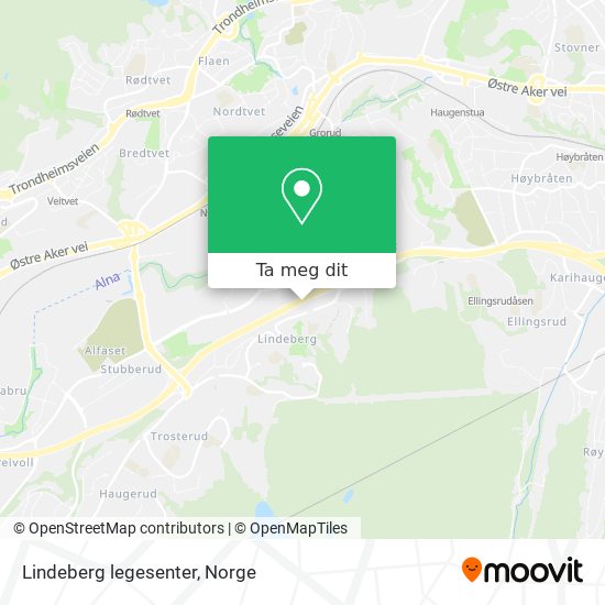 Lindeberg legesenter kart