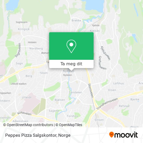 Peppes Pizza Salgskontor kart