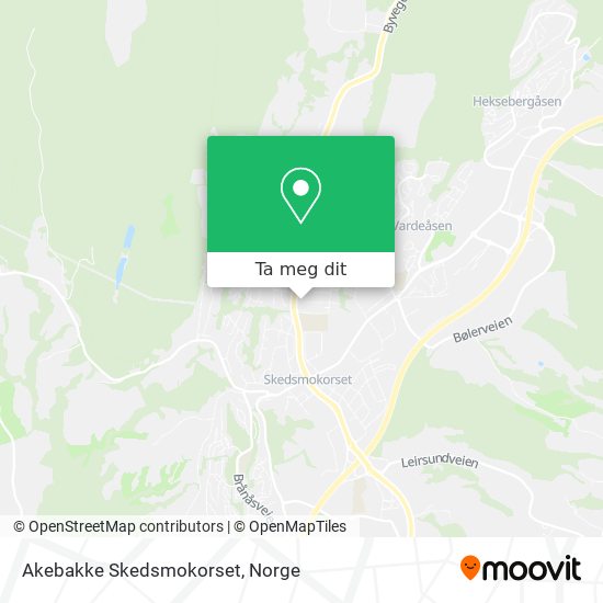 Akebakke Skedsmokorset kart