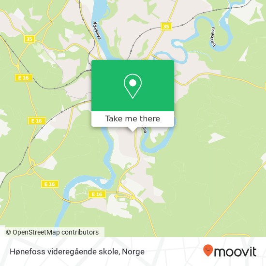 Hønefoss videregående skole kart