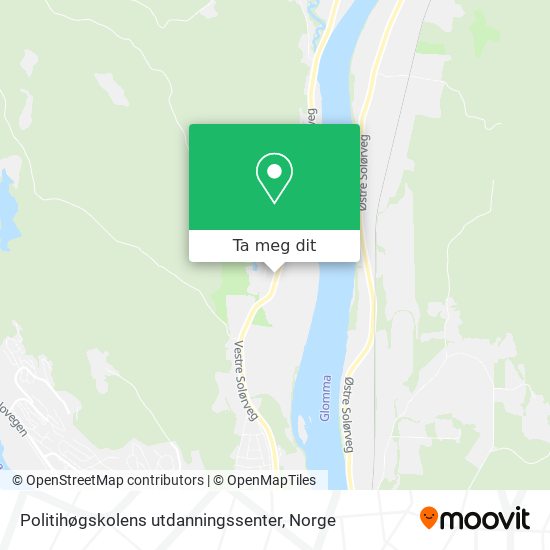 Politihøgskolens utdanningssenter kart