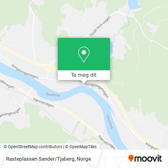 Rasteplassen Sander/Tjaberg kart