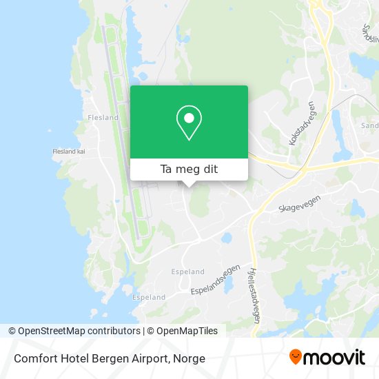 Comfort Hotel Bergen Airport kart