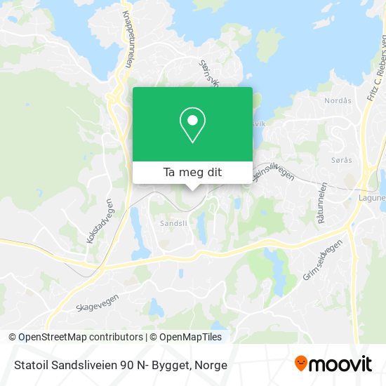 Statoil Sandsliveien 90 N- Bygget kart