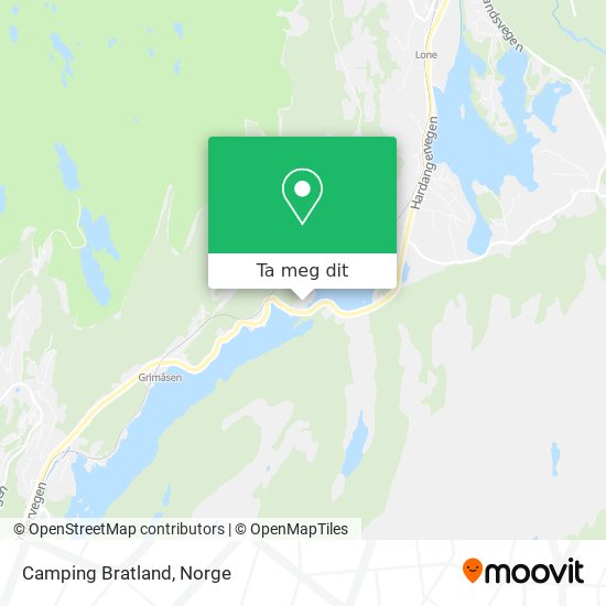 Camping Bratland kart