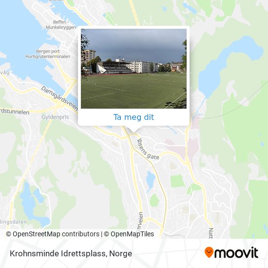Krohnsminde Idrettsplass kart