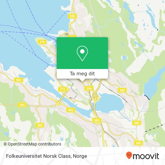 Folkeuniversitet Norsk Class kart