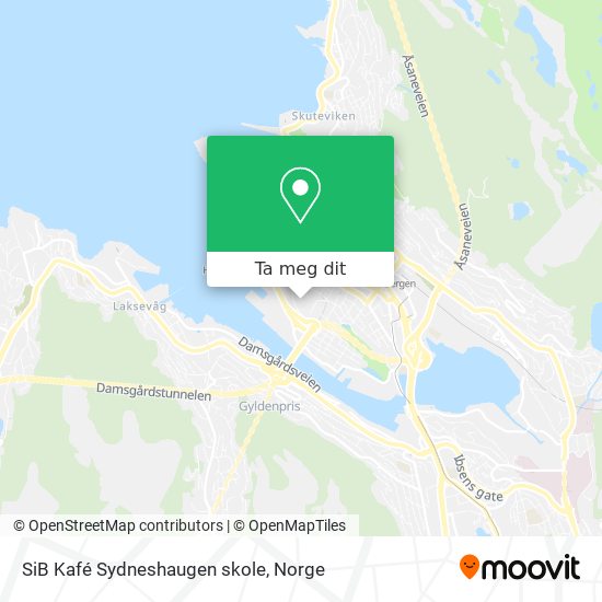 SiB Kafé Sydneshaugen skole kart
