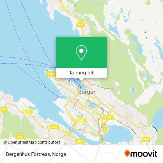 Bergenhus Fortress kart