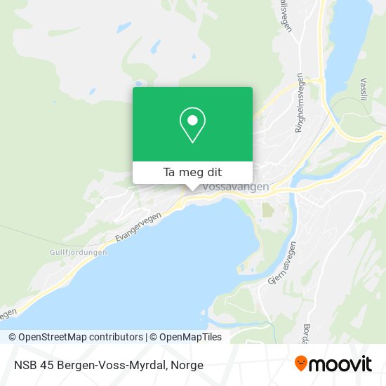 NSB 45 Bergen-Voss-Myrdal kart