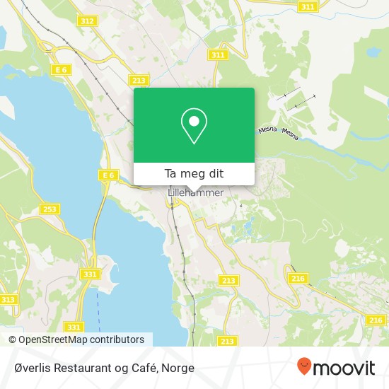 Øverlis Restaurant og Café kart