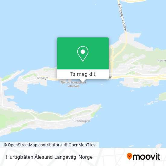Hurtigbåten Ålesund-Langevåg kart