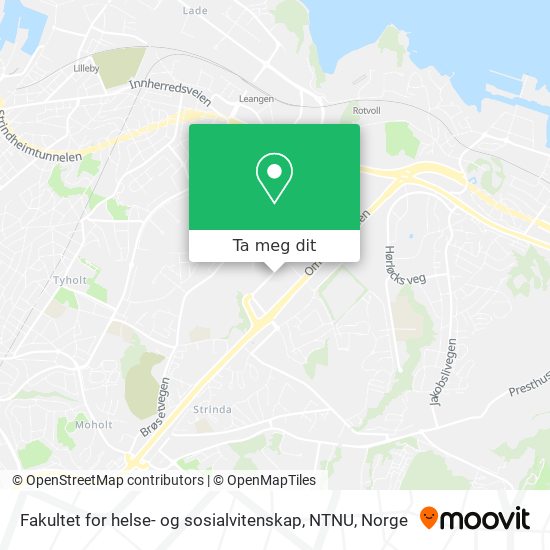 Fakultet for helse- og sosialvitenskap, NTNU kart