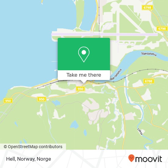Hell, Norway kart