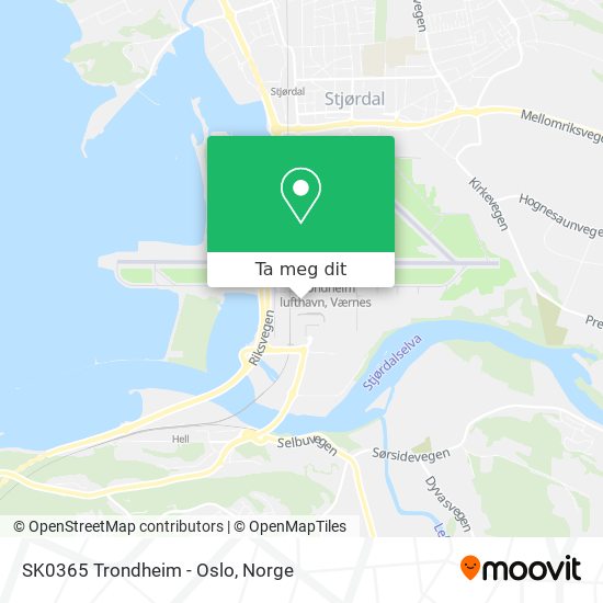 SK0365 Trondheim - Oslo kart
