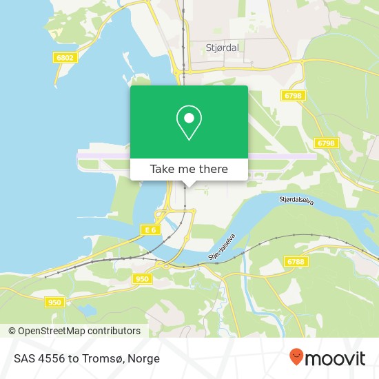 SAS 4556 to Tromsø kart