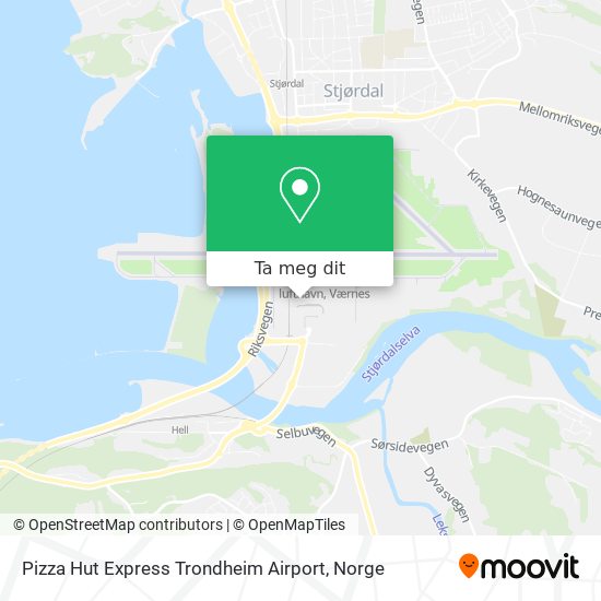 Pizza Hut Express Trondheim Airport kart