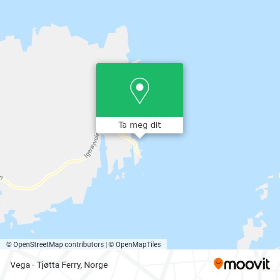 Vega - Tjøtta Ferry kart