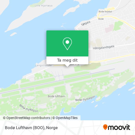 Bodø Lufthavn (BOO) kart
