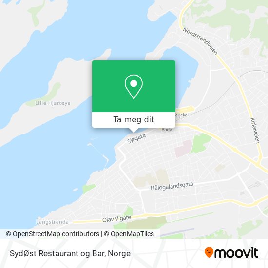 SydØst Restaurant og Bar kart