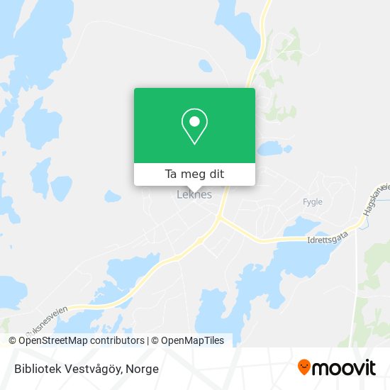 Bibliotek Vestvågöy kart