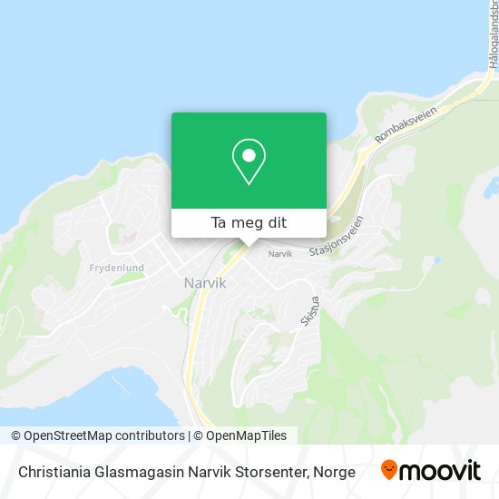 Christiania Glasmagasin Narvik Storsenter kart