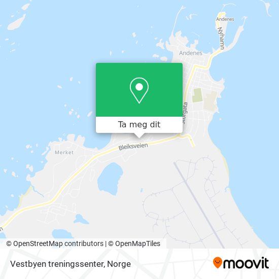 Vestbyen treningssenter kart