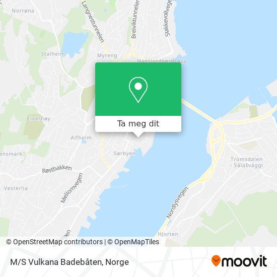 M/S Vulkana Badebåten kart