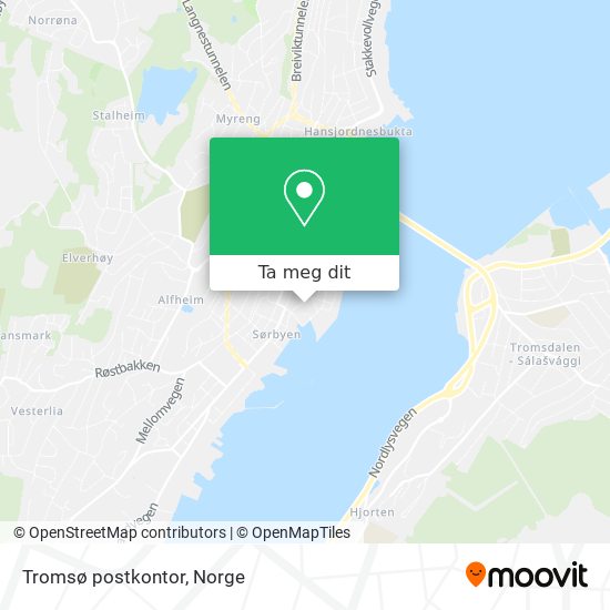 Tromsø postkontor kart