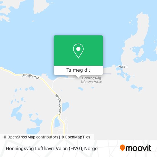 Honningsvåg Lufthavn, Valan (HVG) kart