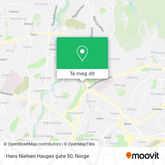 Hans Nielsen Hauges gate 50 kart