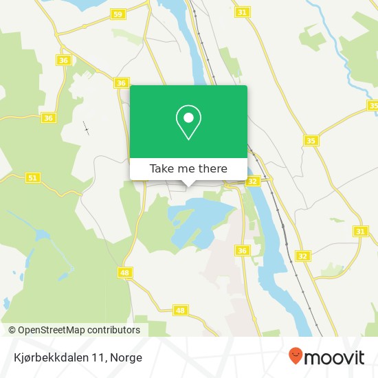 Kjørbekkdalen 11 kart