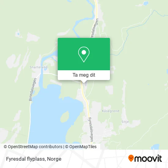 Fyresdal flyplass kart