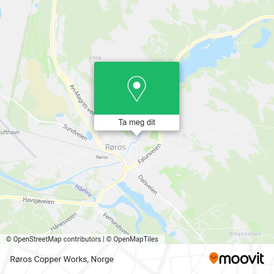Røros Copper Works kart