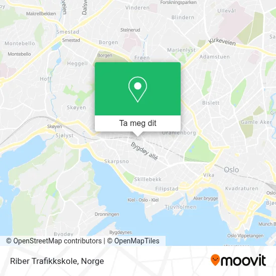 Riber Trafikkskole kart