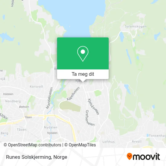 Runes Solskjerming kart