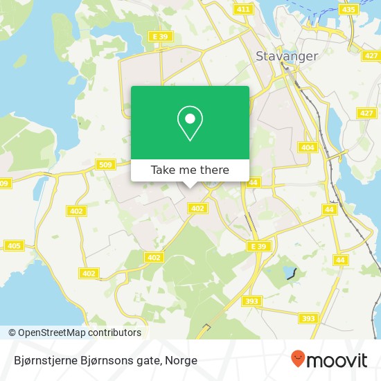 Bjørnstjerne Bjørnsons gate kart